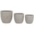 Set di vasi da fiori Home ESPRIT Beige Fibra di Vetro Magnesio 45 x 45 x 43 cm (3 Unità) - Augustea Shop