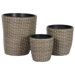 Set di vasi da fiori Home ESPRIT polipropilene Rattan 40 x 40 x 45 cm - Augustea Shop