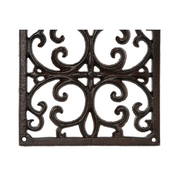 Supporto da Parete per Appendere Vasi Home ESPRIT Marrone scuro Ferro 18 x 17,5 x 18 cm - Augustea Shop