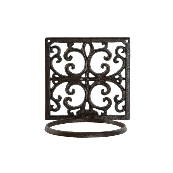 Supporto da Parete per Appendere Vasi Home ESPRIT Marrone scuro Ferro 18 x 17,5 x 18 cm - Augustea Shop