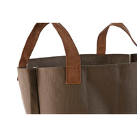 Sacchetto di rifiuti da giardino Home ESPRIT Marrone polialgodon Cotone 40 x 40 x 60 cm - Augustea Shop