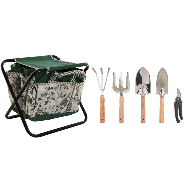 Kit di attrezzi per il giardinaggio Home ESPRIT Bianco Verde Poliestere Alluminio 7 Pezzi - Augustea Shop