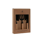 Kit di attrezzi per il giardinaggio Home ESPRIT 3 Pezzi Marrone Nero Acciaio - Augustea Shop