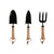 Kit di attrezzi per il giardinaggio Home ESPRIT 3 Pezzi Marrone Nero Acciaio - Augustea Shop