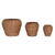 Set di vasi da fiori Home ESPRIT Marrone Metallo Fibra 41 x 41 x 32 cm - Augustea Shop