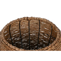 Set di vasi da fiori Home ESPRIT Marrone Metallo Fibra 41 x 41 x 32 cm - Augustea Shop
