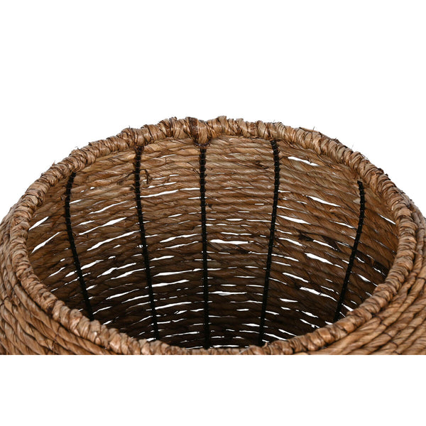 Set di vasi da fiori Home ESPRIT Marrone Metallo Fibra 41 x 41 x 32 cm - Augustea Shop