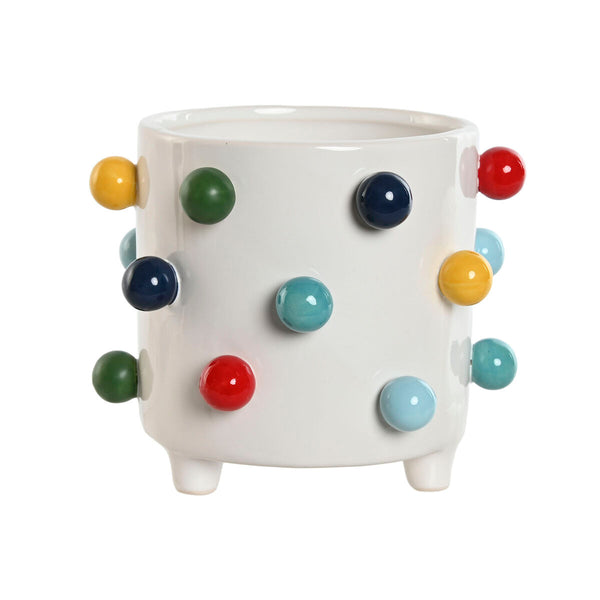 Vaso Home ESPRIT Bianco Multicolore 17 x 17 x 14 cm - Augustea Shop