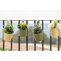 Vaso Home ESPRIT Giallo Verde Ambra Rosa chiaro Metallo 11,5 x 11,5 x 21 cm (3 Unità) - Augustea Shop