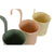 Vaso Home ESPRIT Giallo Verde Ambra Rosa chiaro Metallo 11,5 x 11,5 x 21 cm (3 Unità) - Augustea Shop