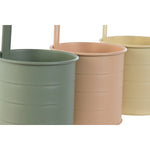 Vaso Home ESPRIT Giallo Verde Ambra Rosa chiaro Metallo 11,5 x 11,5 x 21 cm (3 Unità) - Augustea Shop