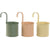 Vaso Home ESPRIT Giallo Verde Ambra Rosa chiaro Metallo 11,5 x 11,5 x 21 cm (3 Unità) - Augustea Shop