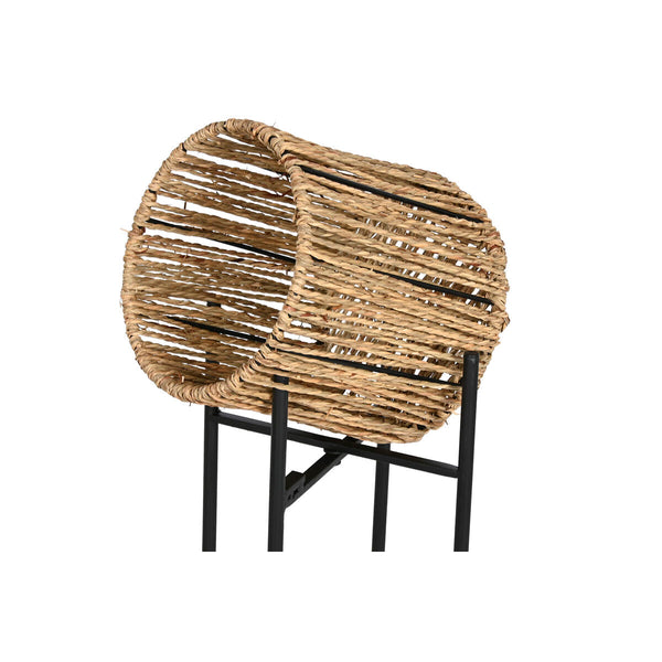 Set di vasi da fiori Home ESPRIT Nero Metallo Fibra 23 x 23 x 76,5 cm - Augustea Shop