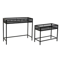 Set di vasi da fiori Home ESPRIT Nero Metallo 70 x 25 x 60 cm - Augustea Shop