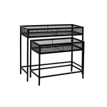 Set di vasi da fiori Home ESPRIT Nero Metallo 70 x 25 x 60 cm - Augustea Shop