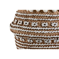 Vaso Home ESPRIT Bianco Marrone Beige Marrone Chiaro Cemento Tropicale 25 x 25 x 18 cm - Augustea Shop