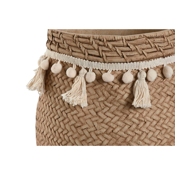 Set di vasi da fiori Home ESPRIT Marrone Chiaro Cemento Tropicale 30 x 29 x 25 cm - Augustea Shop