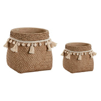 Set di vasi da fiori Home ESPRIT Marrone Chiaro Cemento Tropicale 30 x 29 x 25 cm - Augustea Shop