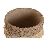 Set di vasi da fiori Home ESPRIT Marrone Rafia Cemento Tropicale 23 x 22 x 25 cm - Augustea Shop