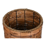 Set di vasi da fiori Home ESPRIT Marrone Metallo Rattan Tropicale 31 x 31 x 27 cm - Augustea Shop