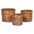 Set di vasi da fiori Home ESPRIT Marrone Metallo Rattan Tropicale 31 x 31 x 27 cm - Augustea Shop