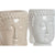Vaso Home ESPRIT Bianco Beige Ceramica 15 x 15 x 25 cm (2 Unità) - Augustea Shop