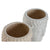 Vaso Home ESPRIT Bianco Beige Ceramica 15 x 15 x 25 cm (2 Unità) - Augustea Shop