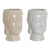 Vaso Home ESPRIT Bianco Beige Ceramica 15 x 15 x 25 cm (2 Unità) - Augustea Shop