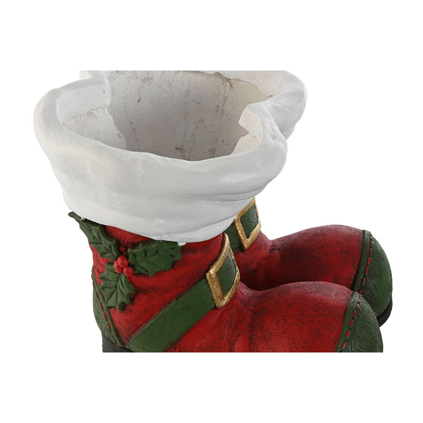 Vaso Home ESPRIT Bianco Rosso Verde Magnesio Babbo Natale 30 x 35 x 30 cm Natale - Augustea Shop