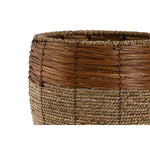 Set di vasi da fiori Home ESPRIT Naturale Metallo Fibra Tropicale 33 x 33 x 30 cm - Augustea Shop