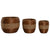 Set di vasi da fiori Home ESPRIT Naturale Metallo Fibra Tropicale 33 x 33 x 30 cm - Augustea Shop