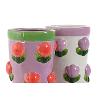 Vaso Home ESPRIT Bianco Lilla Dolomite Stivale 21 x 11 x 22 cm (2 Unità) - Augustea Shop