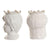 Vaso Home ESPRIT Bianco Beige Porcellana 15 x 15 x 26.5 cm (2 Unità) - Augustea Shop