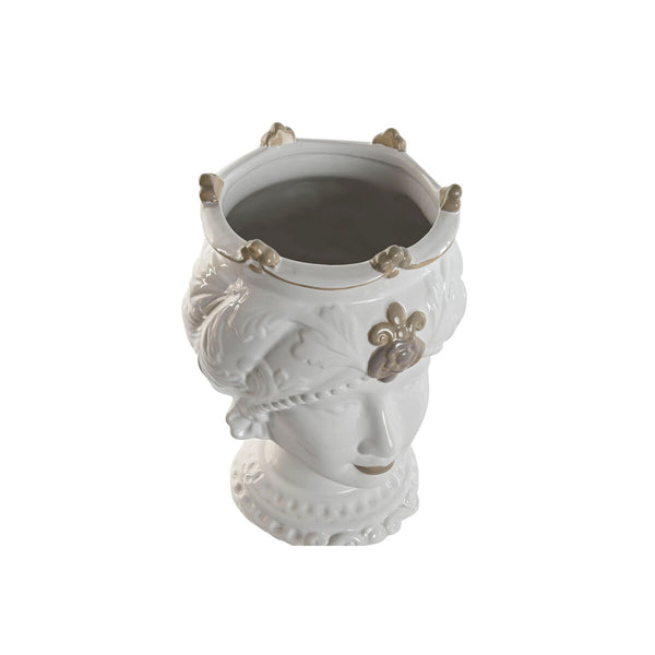 Vaso Home ESPRIT Bianco Beige Porcellana 15 x 15 x 26.5 cm (2 Unità) - Augustea Shop