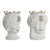 Vaso Home ESPRIT Bianco Beige Porcellana 15 x 15 x 26.5 cm (2 Unità) - Augustea Shop
