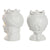 Vaso Home ESPRIT Bianco Dorato Porcellana 10 x 10 x 14 cm (2 Unità) - Augustea Shop