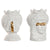 Vaso Home ESPRIT Bianco Dorato Porcellana 10 x 10 x 14 cm (2 Unità) - Augustea Shop