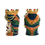 Vaso Home ESPRIT Verde Multicolore Porcellana 20 x 20 x 29 cm (2 Unità) - Augustea Shop