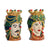 Vaso Home ESPRIT Verde Multicolore Porcellana 20 x 20 x 29 cm (2 Unità) - Augustea Shop