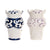 Vaso Home ESPRIT Azzurro Bianco Nero Porcellana 12 x 12 x 20 cm (2 Unità) - Augustea Shop