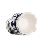 Vaso Home ESPRIT Azzurro Bianco Nero Porcellana 12 x 12 x 20 cm (2 Unità) - Augustea Shop