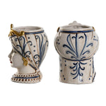 Vaso Home ESPRIT Azzurro Bianco Dorato Porcellana 15 x 15 x 26 cm (2 Unità) - Augustea Shop