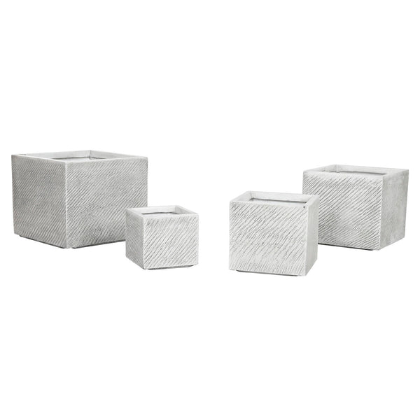 Vaso Home ESPRIT Grigio Magnesio 37 x 37 x 31,5 cm (4 Unità) - Augustea Shop