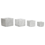 Vaso Home ESPRIT Grigio Magnesio 37 x 37 x 31,5 cm (4 Unità) - Augustea Shop