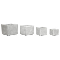 Vaso Home ESPRIT Grigio Magnesio 37 x 37 x 31,5 cm (4 Unità) - Augustea Shop