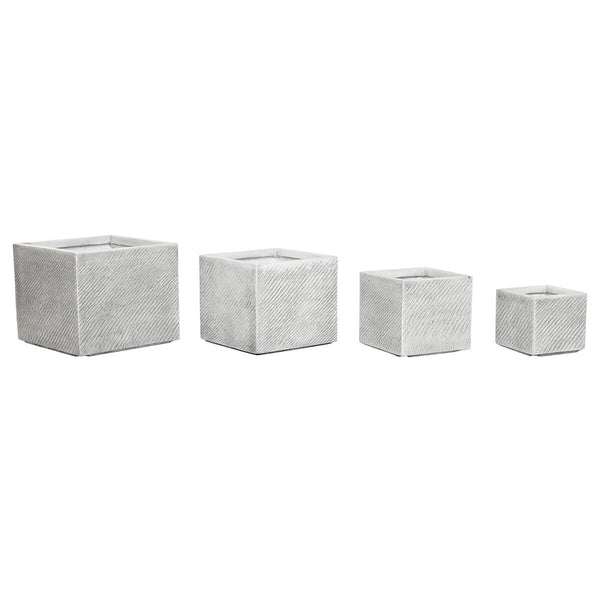 Vaso Home ESPRIT Grigio Magnesio 37 x 37 x 31,5 cm (4 Unità) - Augustea Shop