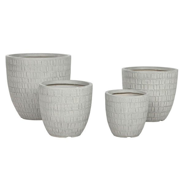 Vaso Home ESPRIT Grigio Magnesio 44 x 44 x 43 cm (4 Unità) - Augustea Shop