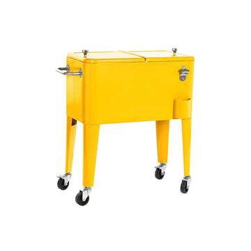 Frigo Portatile Home ESPRIT Giallo Acciaio polipropilene 56 L 74 x 43 x 80 cm