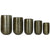 Vaso Home ESPRIT Rame Alluminio Moderno 50 x 50 x 89 cm 51,5 x 51,5 x 91 cm (5 Unità) - Augustea Shop