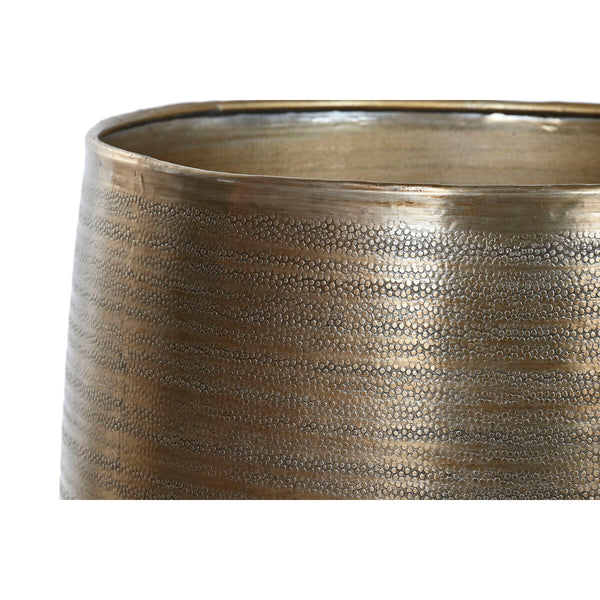 Vaso Home ESPRIT Dorato Argentato Alluminio Moderno 35 x 35 x 63 cm (2 Pezzi) - Augustea Shop